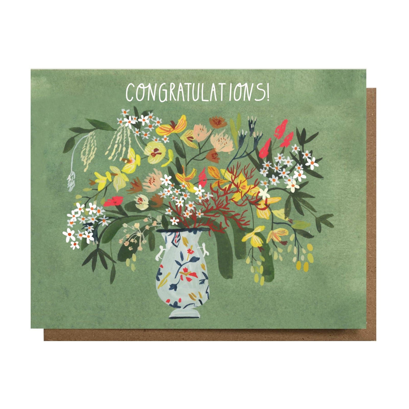 Congratulations! Floral Greeting Card