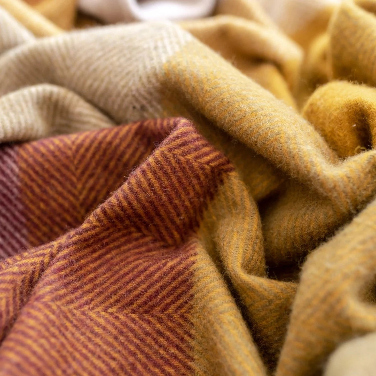 Tartan Blanket Company Blanket - Berry Herringbone