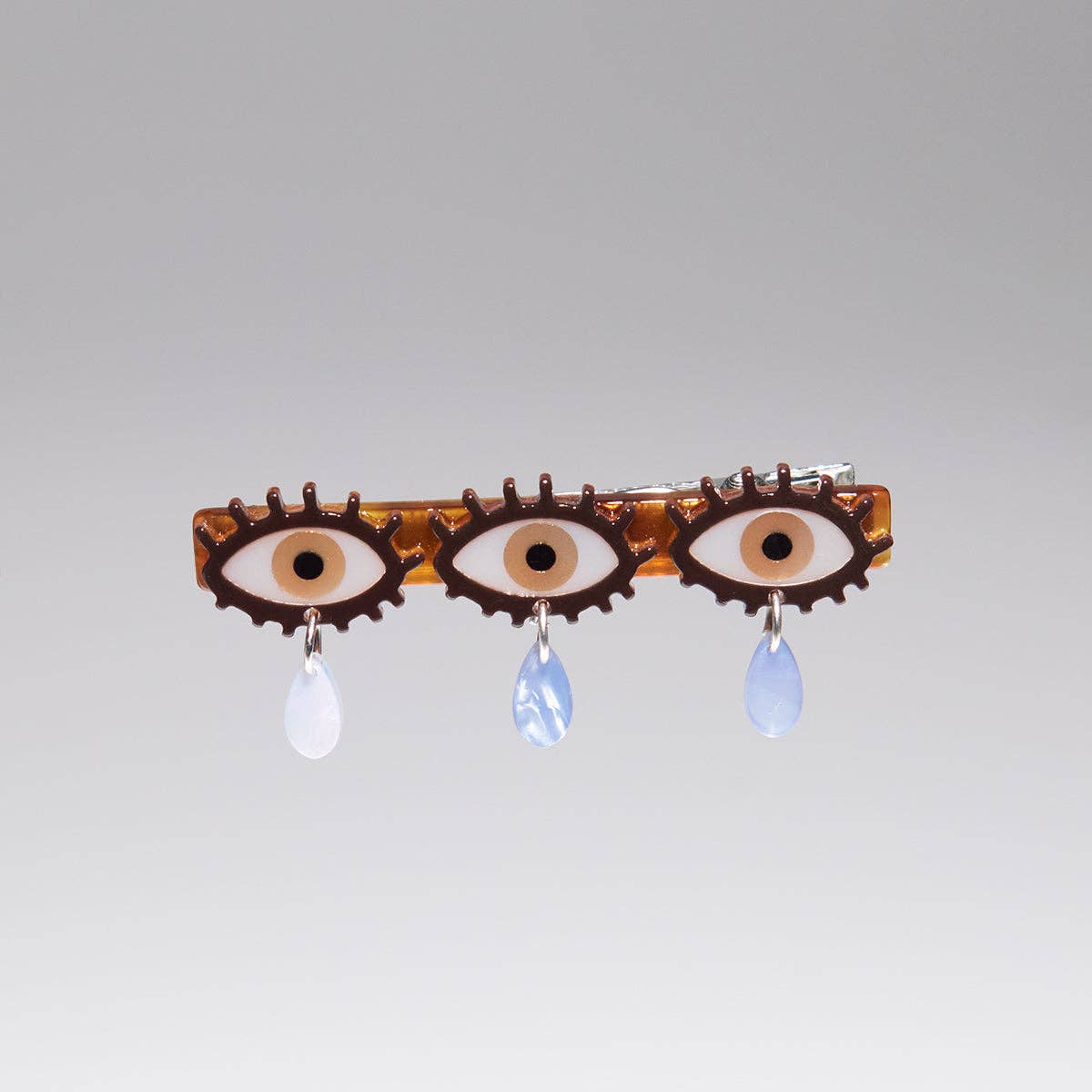 Crying Eyes Charm Alligator Clip