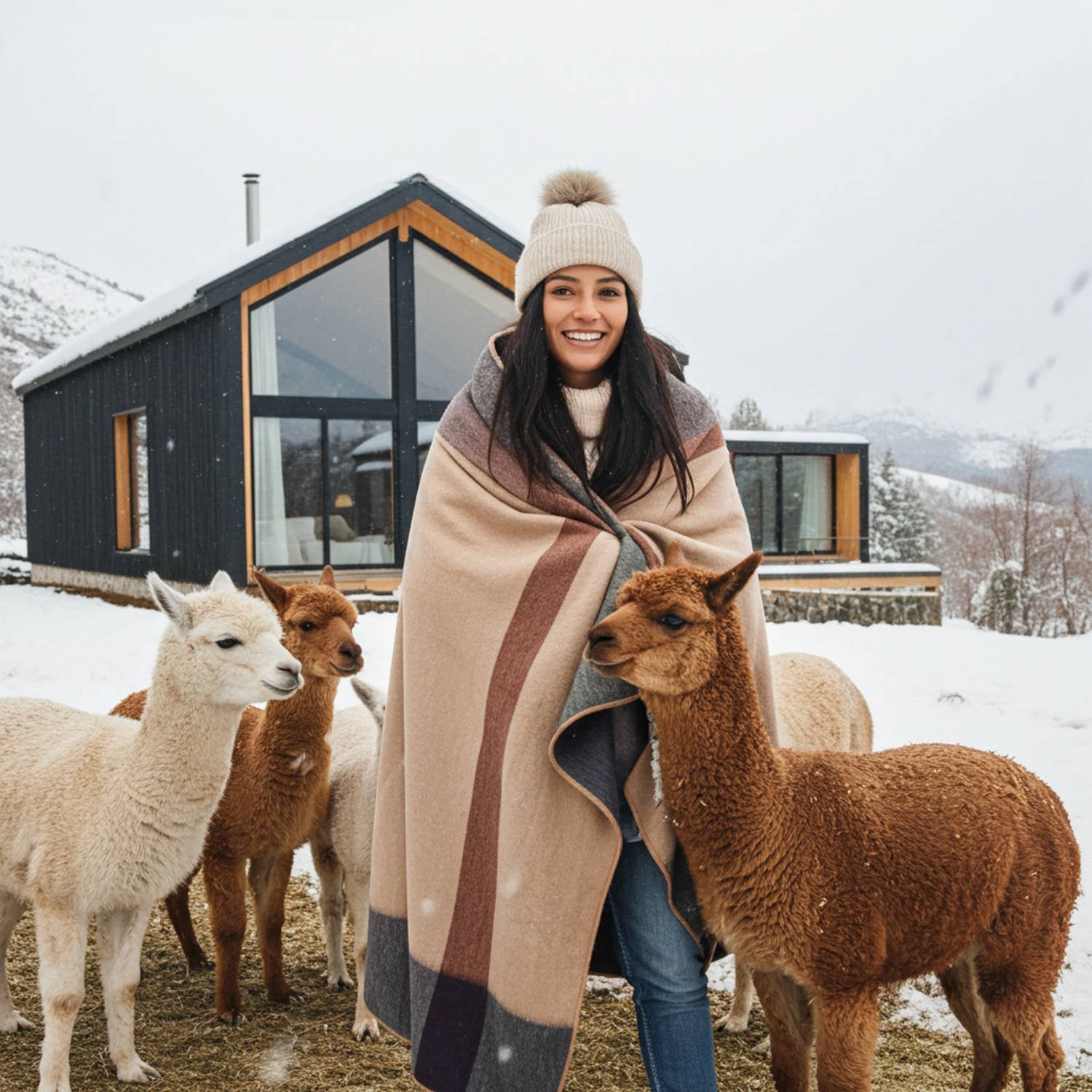 Standard Alpaca Throw Blanket