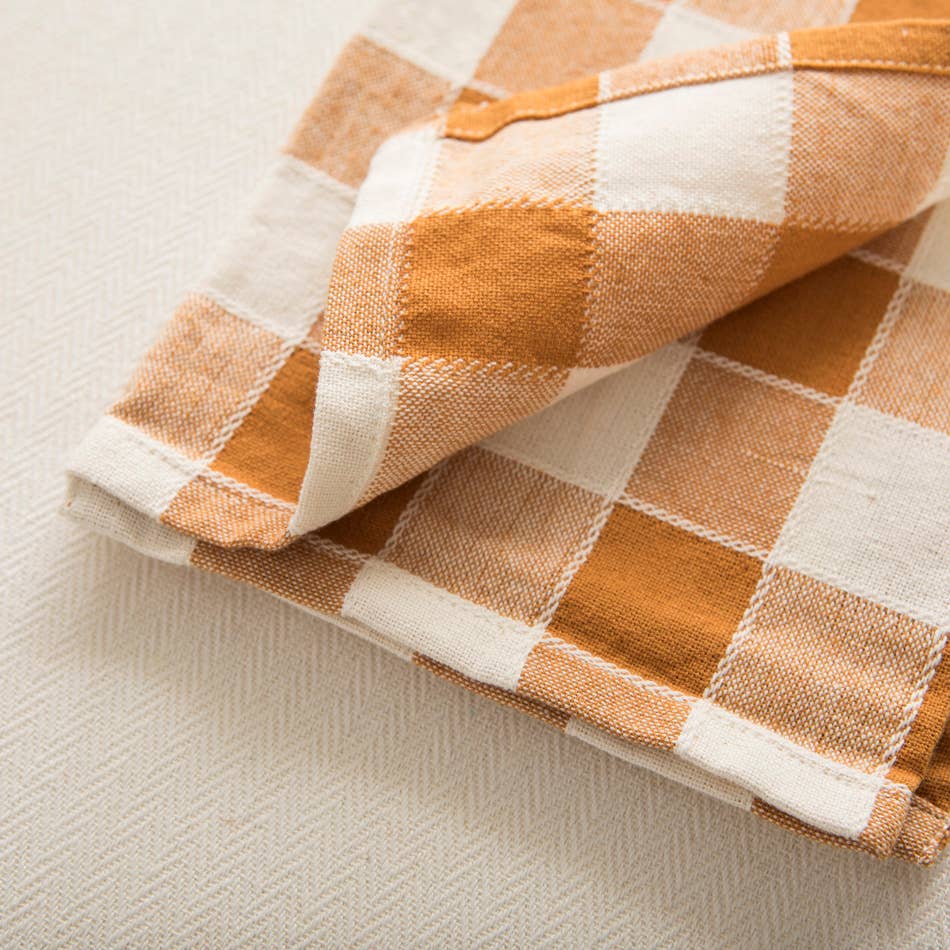 Ginger Checkered Napkin Set