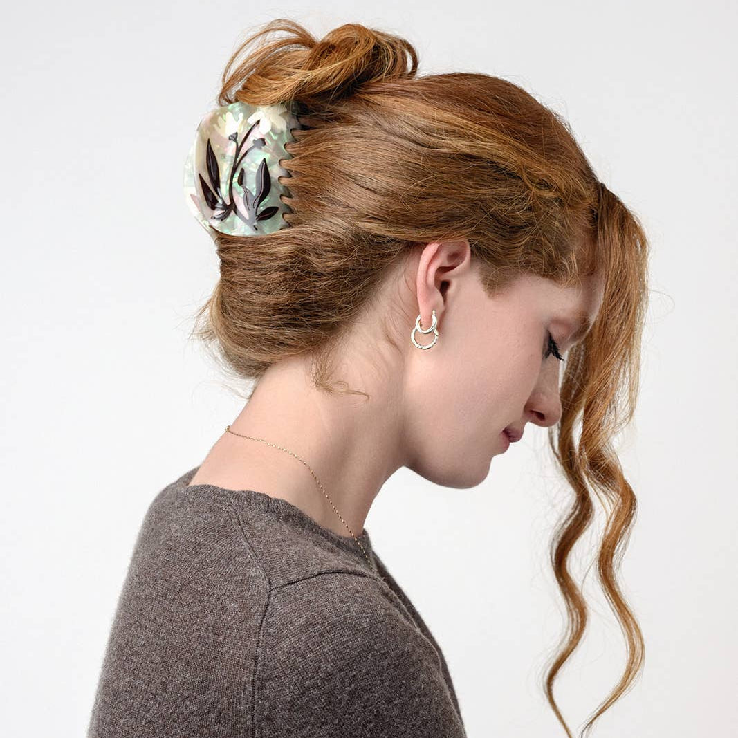 Bryony Floral Cream Hair Claw