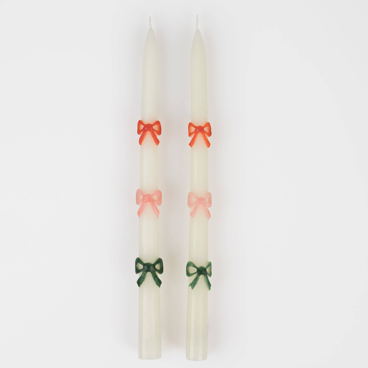 Holiday Mini Bow Taper Candles