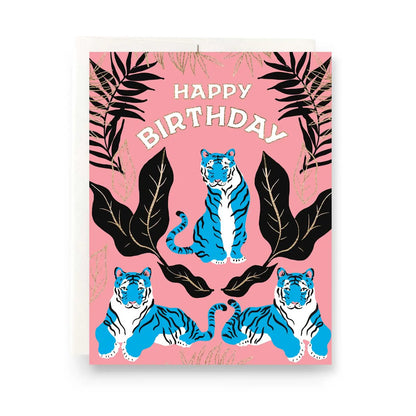 Happy Birthday Blue Tigers Card