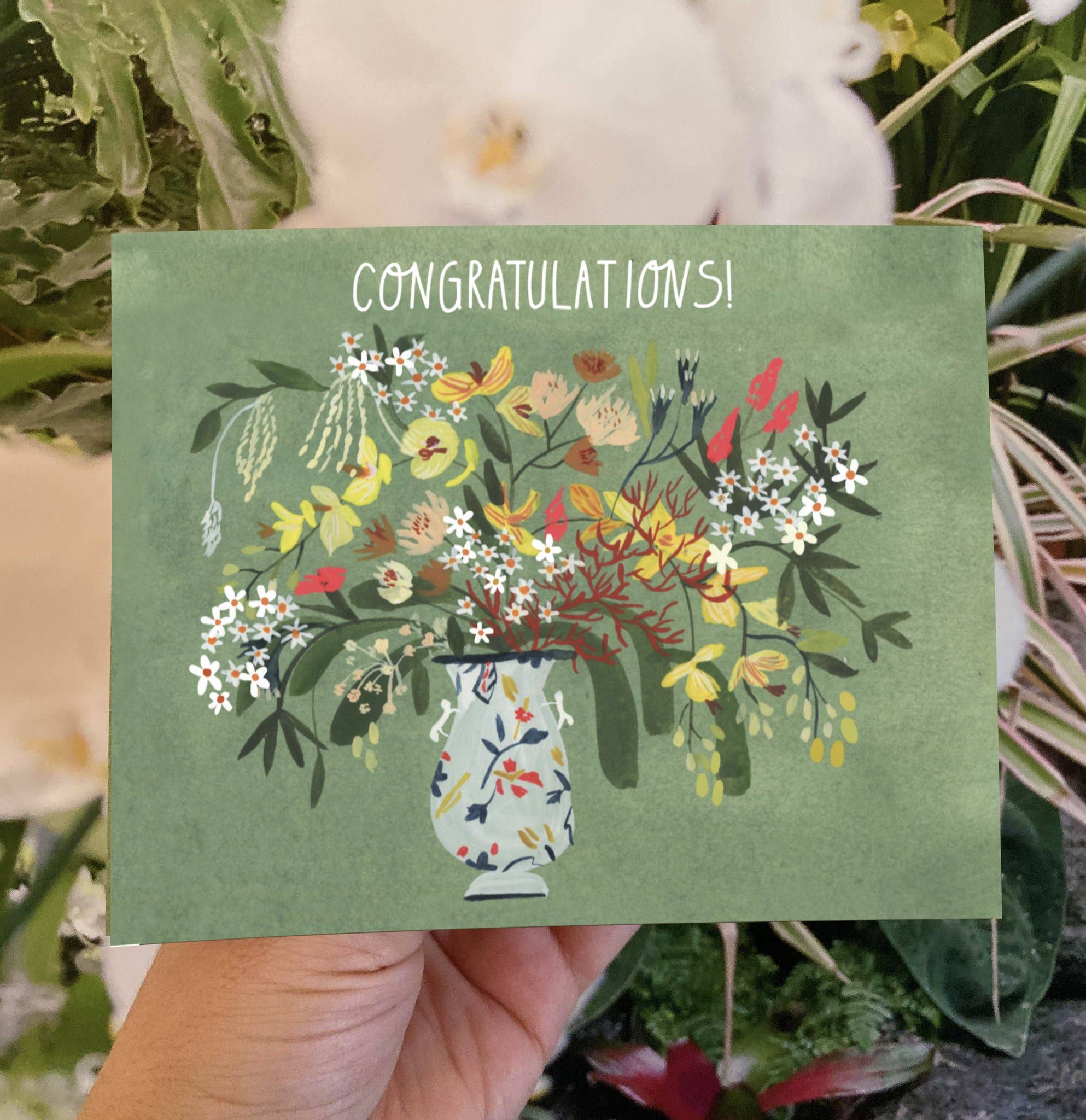 Congratulations! Floral Greeting Card