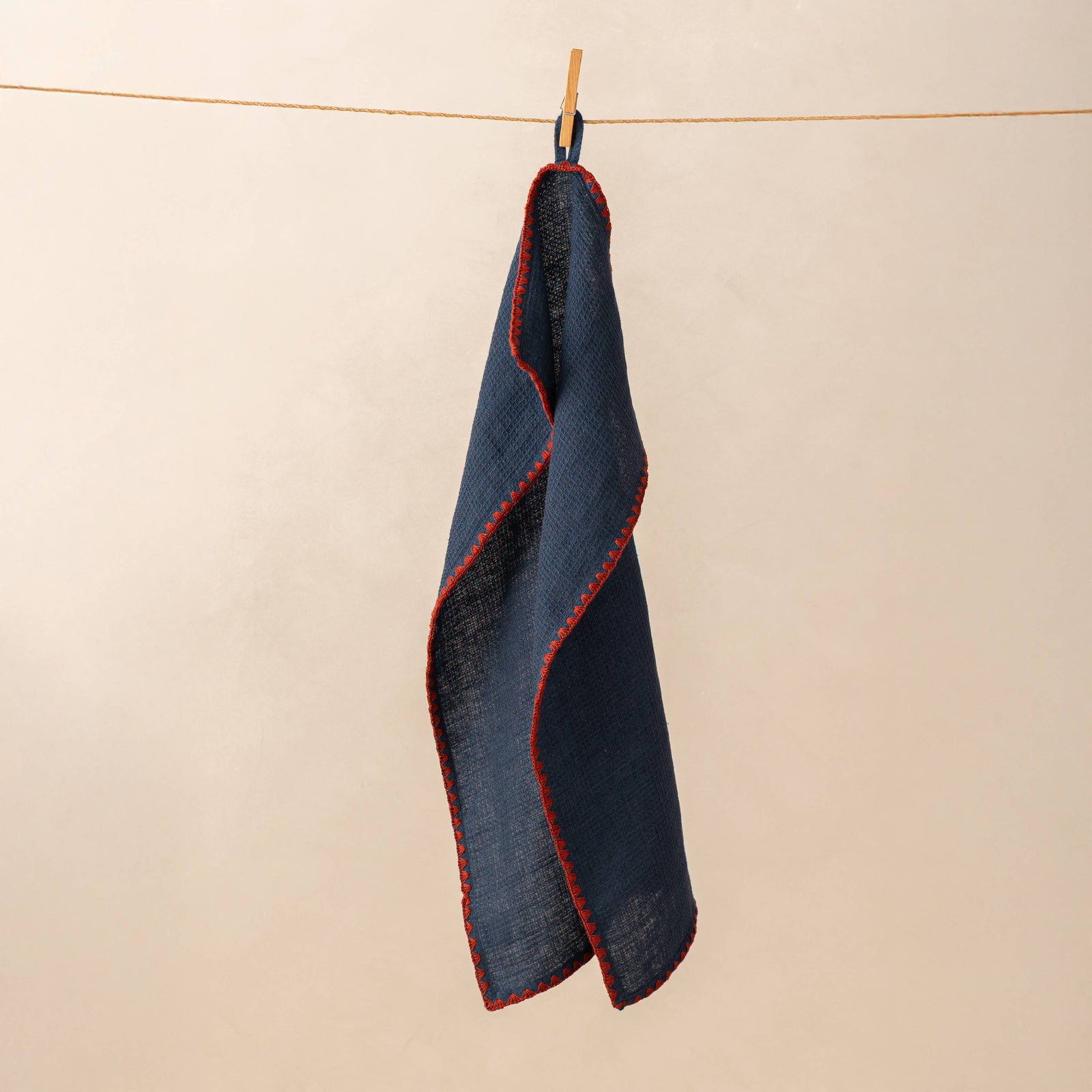 Linen Velour Waffle Kitchen Towel