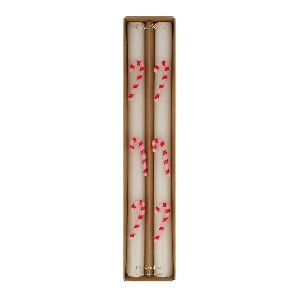 Candy Cane Taper Candles