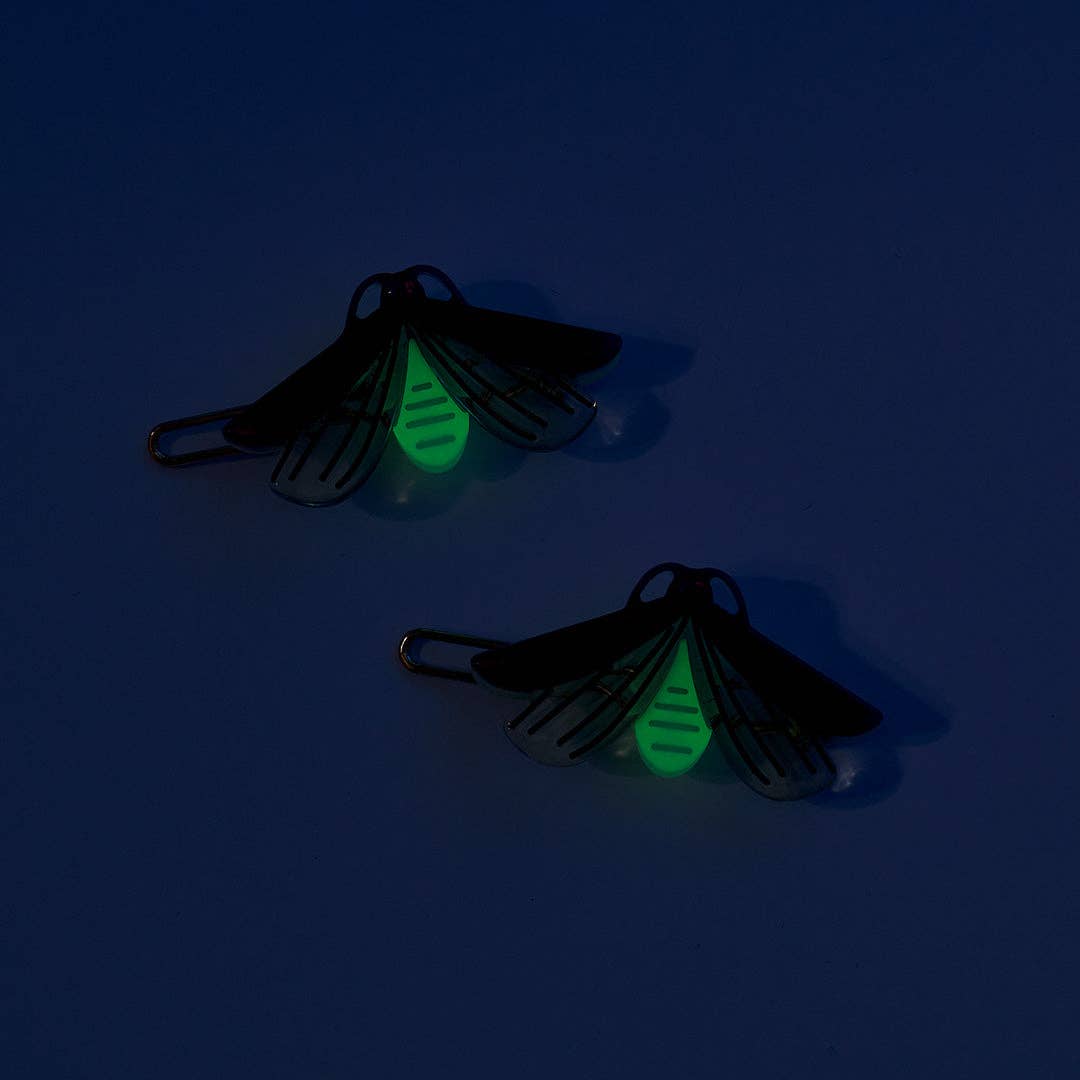 Glow in the Dark Firefly Mini Barrette Set