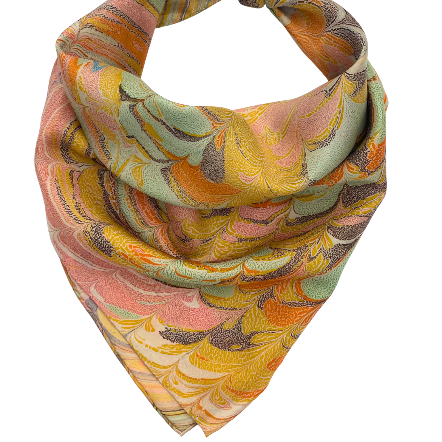 Silk Marbled Bandanas