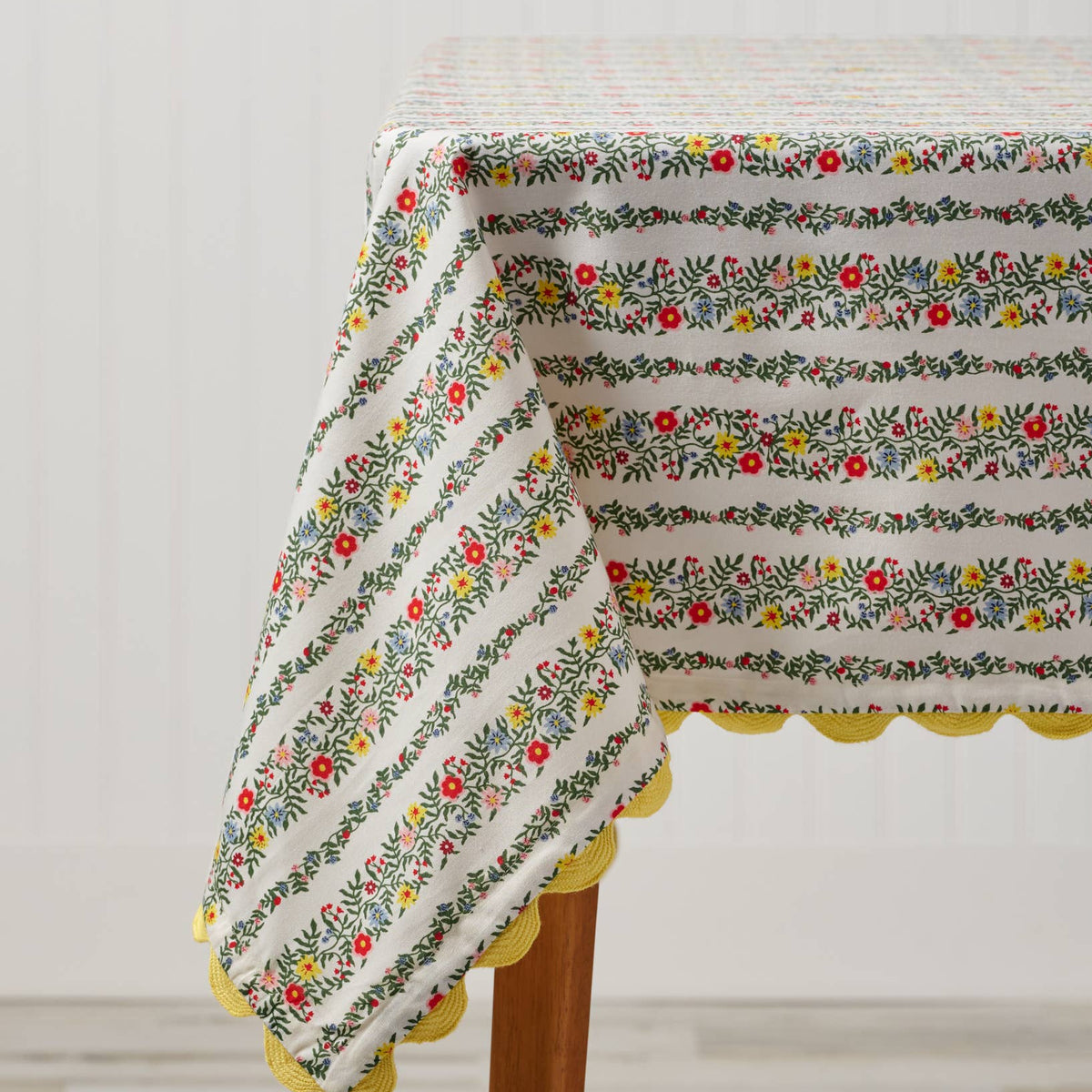 Rosette Stripe Cotton Tablecloth