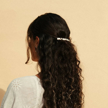 Lily Hair Barrette in Coco Cream by Nat + Noor