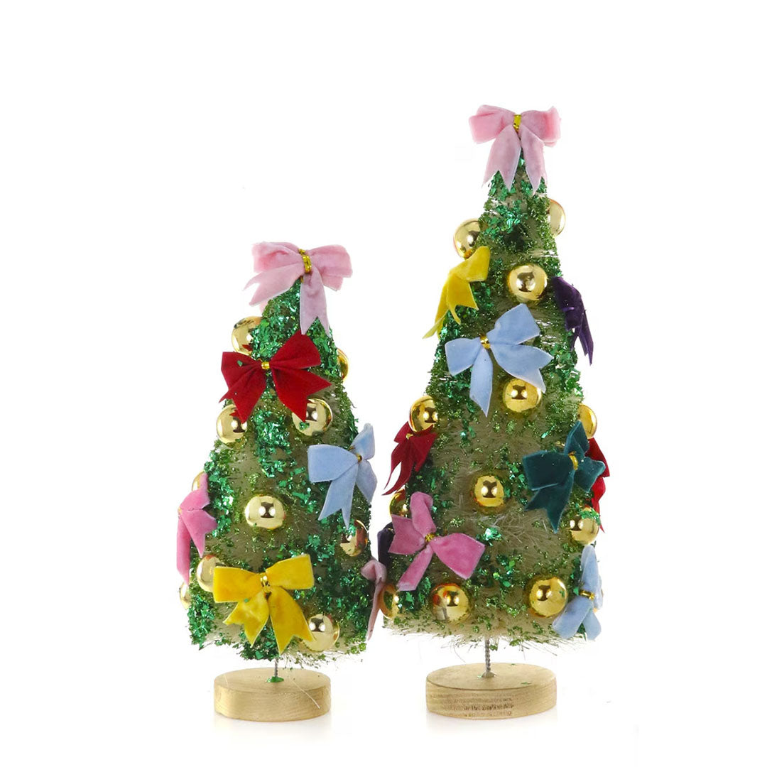 Small Green Tinsel Town Tree Set
