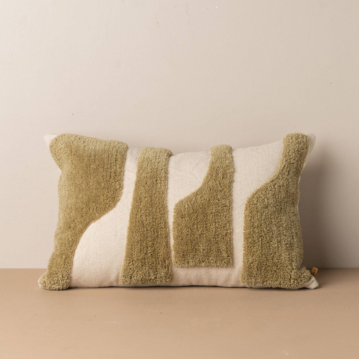 Abstract Cushions in Olive