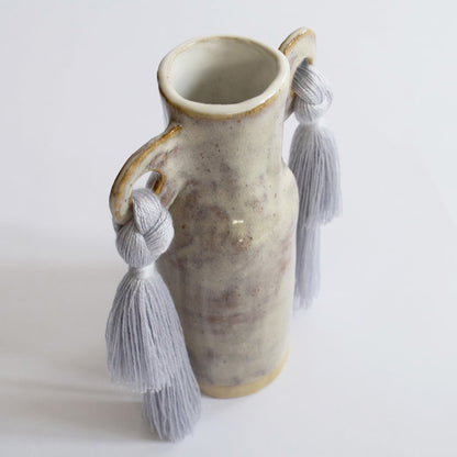 Blue Tassel Vase by Karen Gayle Tinney