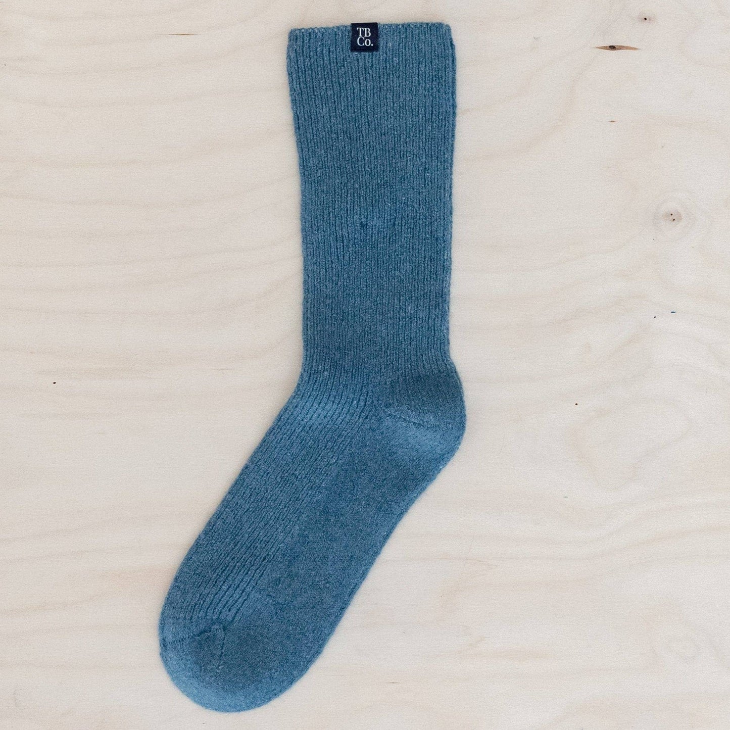 Cashmere & Merino Socks in Stone Blue