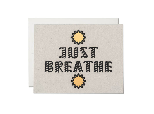 Just Breathe - Cards - Red Cap Cards - Hops Petunia Floral
