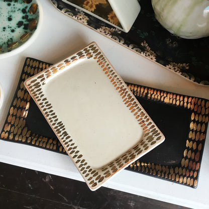 Object Enthusiast - Cream & Gold Dash Tray