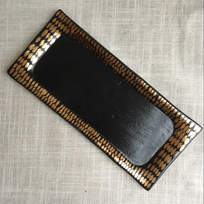 Object Enthusiast - Black & Gold Vanity Tray