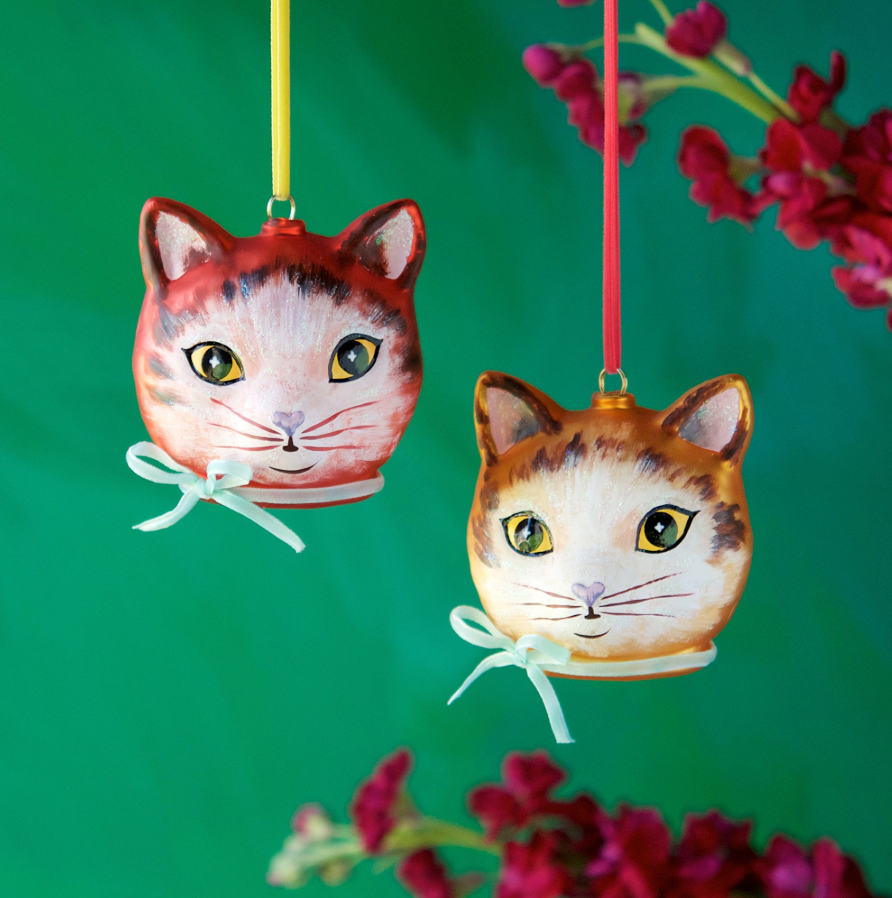 Cat Head Ornament by Nathalie Lete