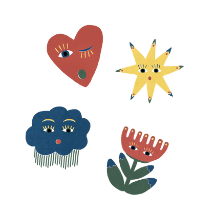 Wide Eyes Stickers Pack