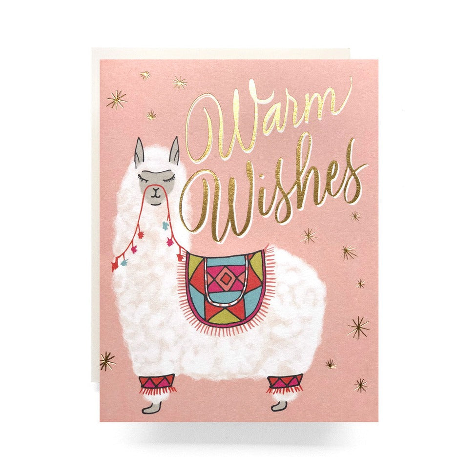 Alpaca Warm Wishes Greeting Card