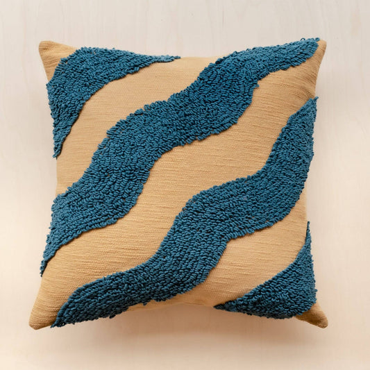 TBCo Textured Stone Wave Cotton Pillow Cover
