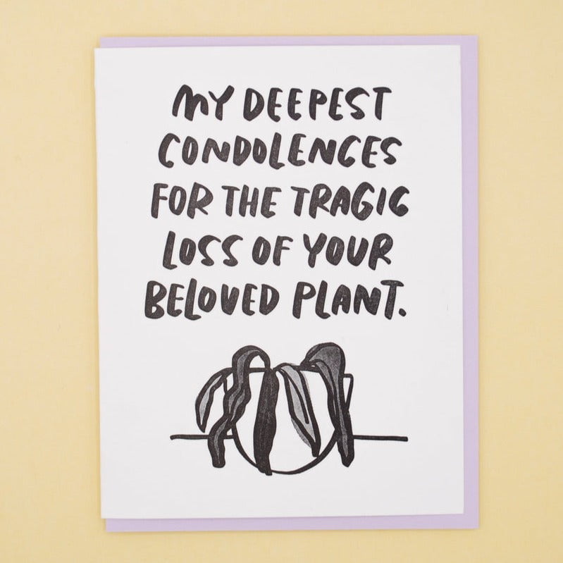 Dead Plant Condolences Card - Cards - And Here We Are - Hops Petunia Floral