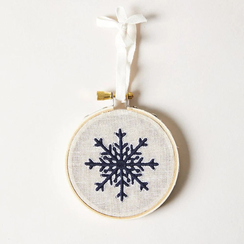 Embroidery Hoop Snowflake Ornament